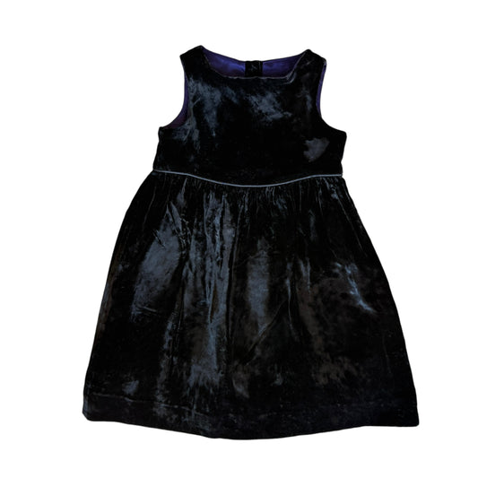 Abito scamiciato in velluto nero Ralph Lauren - 3 anni
