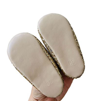 Ballerine culla glitter con pompom Rose et Chocolat NUOVO - numero 20