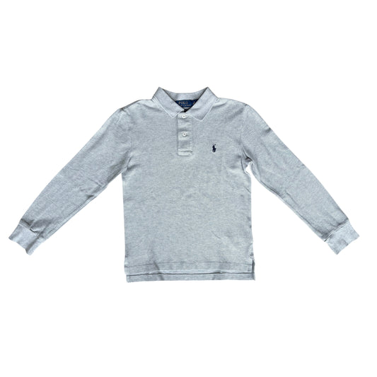Polo grigio melange manica lunga Polo Ralph Lauren - 10/12 anni