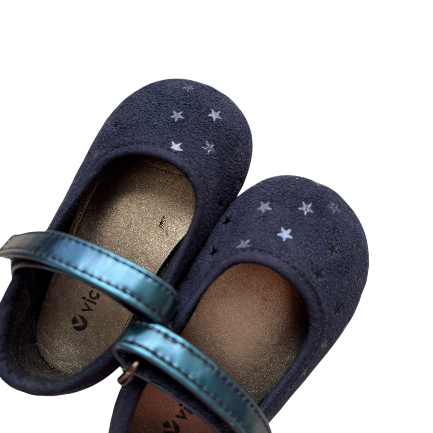 Ballerine Mary Jane velluto blu con stelline e vernice Victoria - numero 20