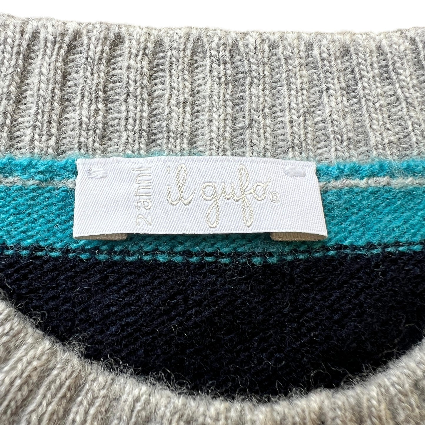 Maglione 100% lana a righe Il Gufo - 2 anni