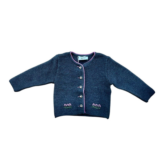 Cardigan tirolese misto lana merinos Creazioni Chic NUOVO - 2 anni