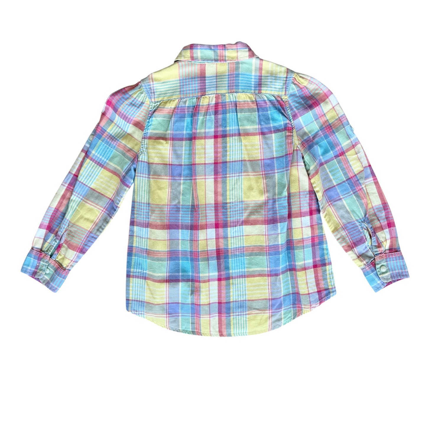 Camicia scozzese giallo rosa bambina Ralph Lauren - 6 anni
