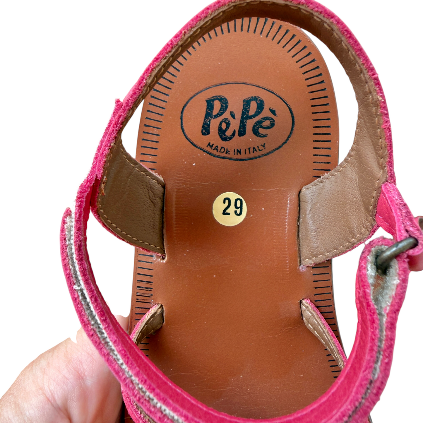 Sandali Margherita Pelle Fucsia PèPè - Numero 29