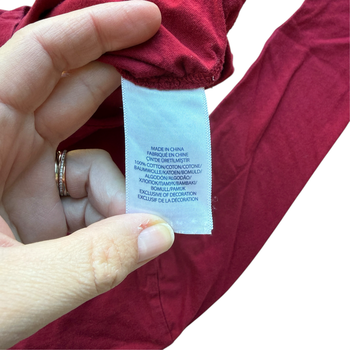 Maglia manica lunga con rouches bordeaux Ralph Lauren - 7 anni