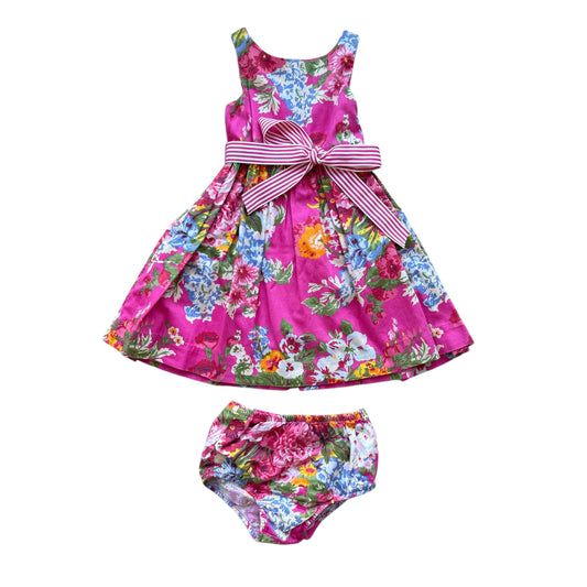 Abito Fiori con Coulotte Ralph Lauren - 12 mesi