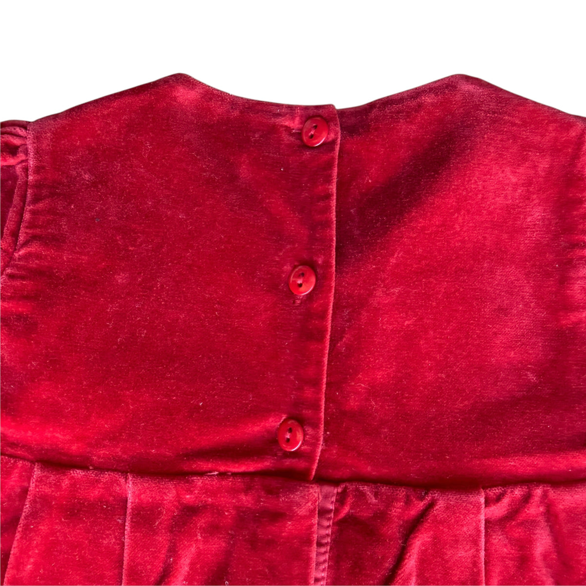 Abito velluto rosso Alligalli - 18 mesi