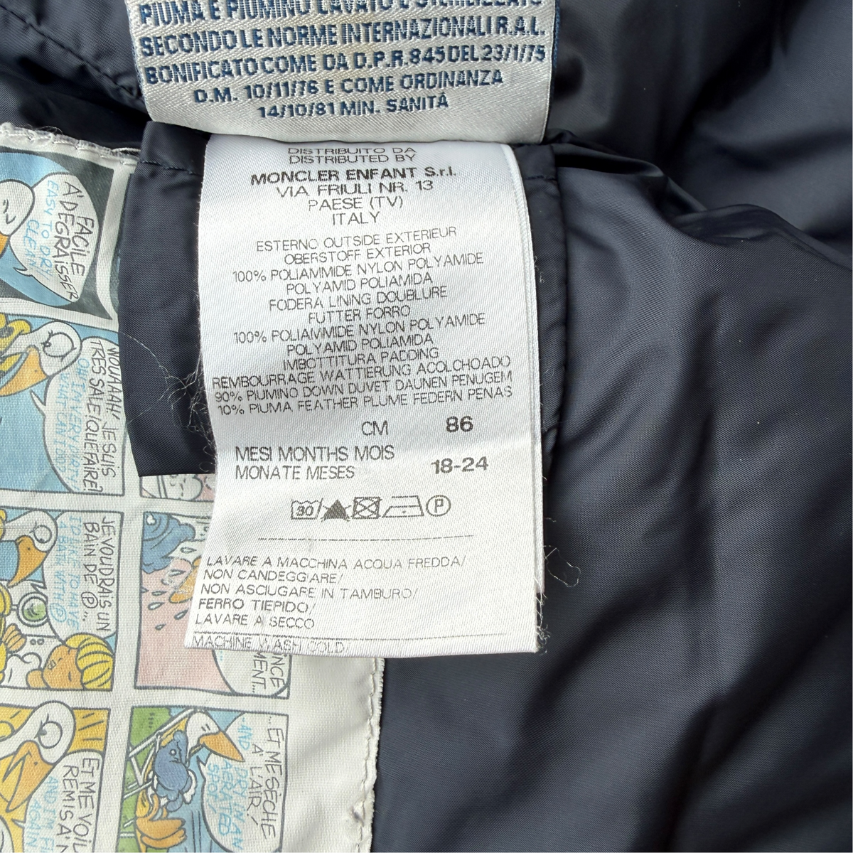 Piumino blu notte Moncler - 18/24 mesi
