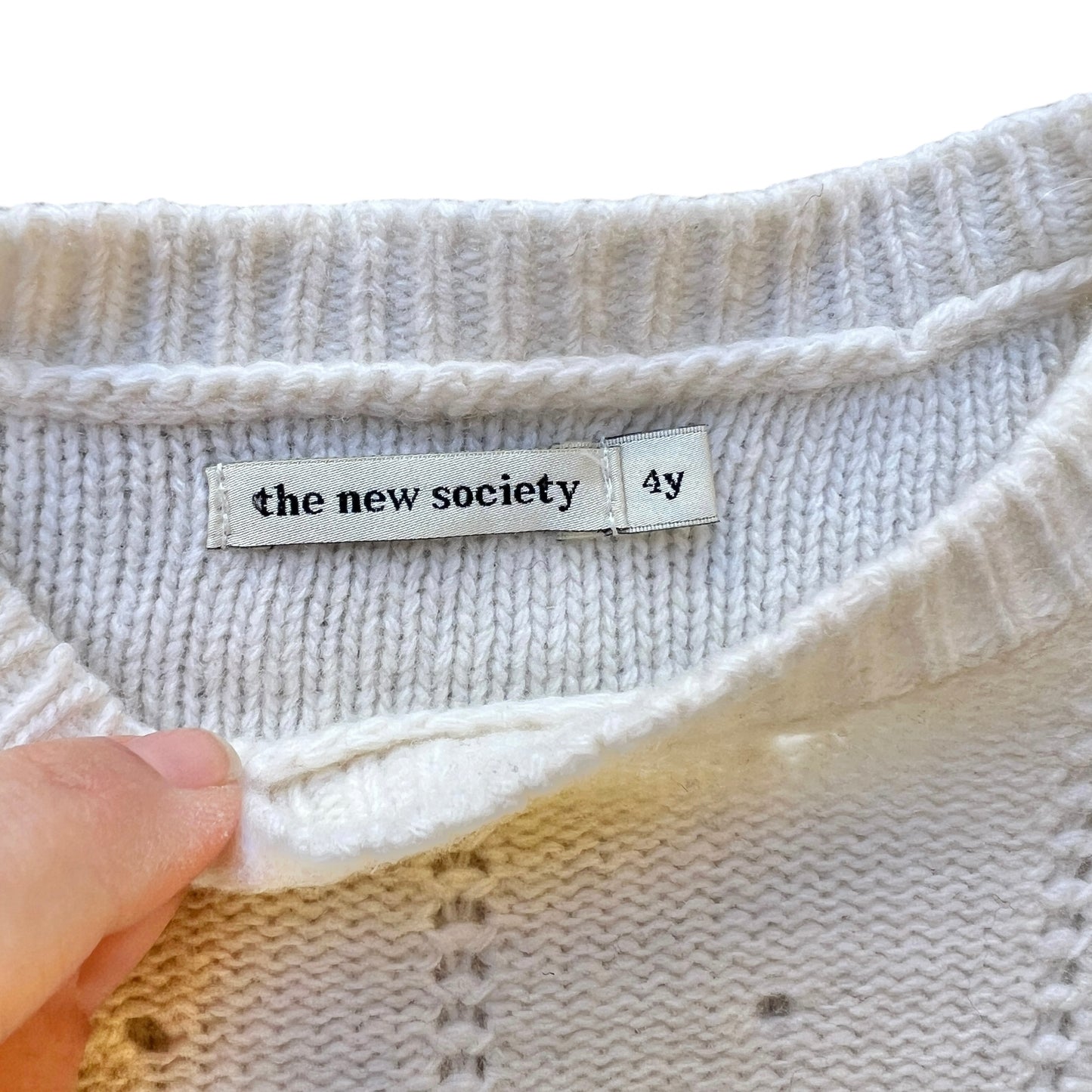 Maglione 80% lana traforato The New Society - 4 anni