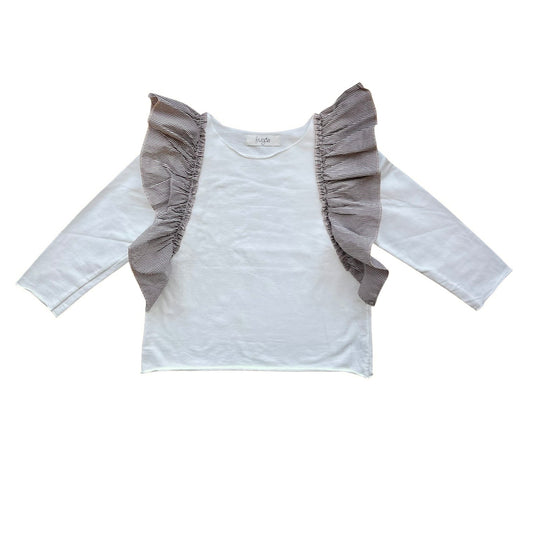 Maglia manica lunga garzata con rouches Frugoo - 4 anni