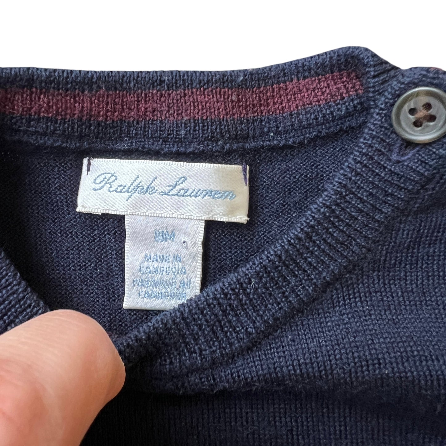 Maglione 100% lana sottile Ralph Lauren - 18 mesi