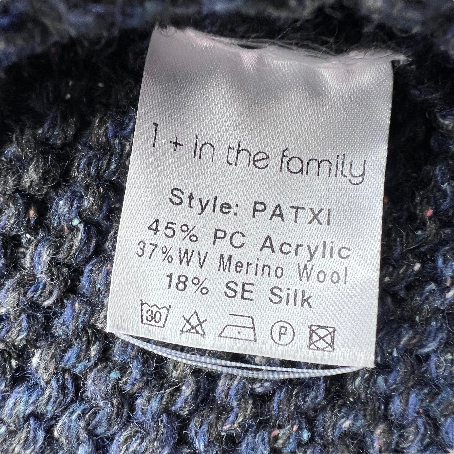 Cardigan doppiopetto con cappuccio lana/seta 1 + in the Family - 36 mesi