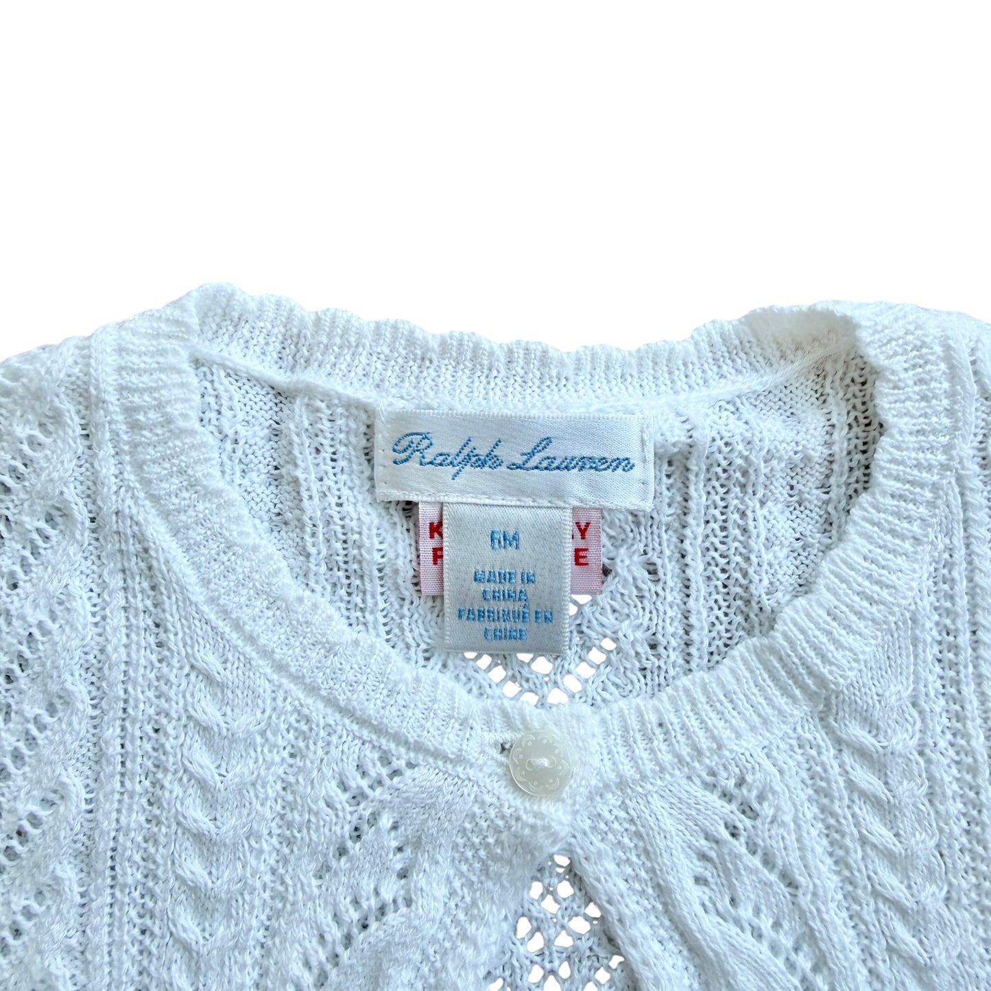 Coprispalle cotone traforato Polo Ralph Lauren NUOVO - 6 mesi