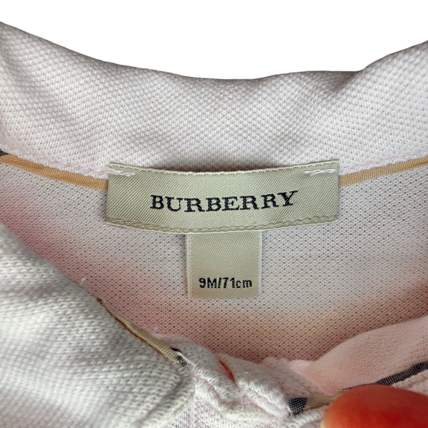 Polo manica lunga bimba Burberry - 9 mesi