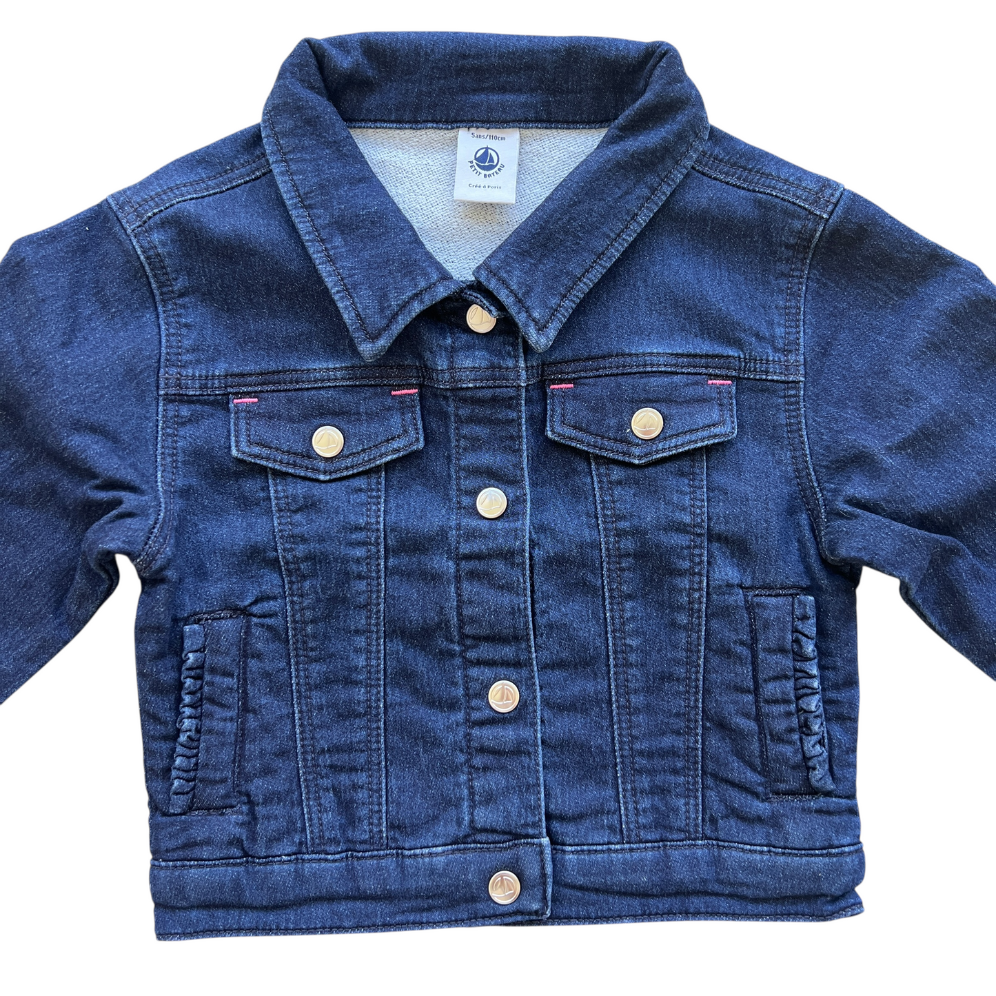 Giacca crop effetto jeans elasticizzata Petit Bateau - 5 anni