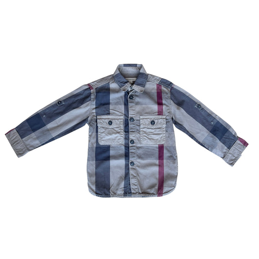 Camicia tartan scuro Burberry - 4 anni