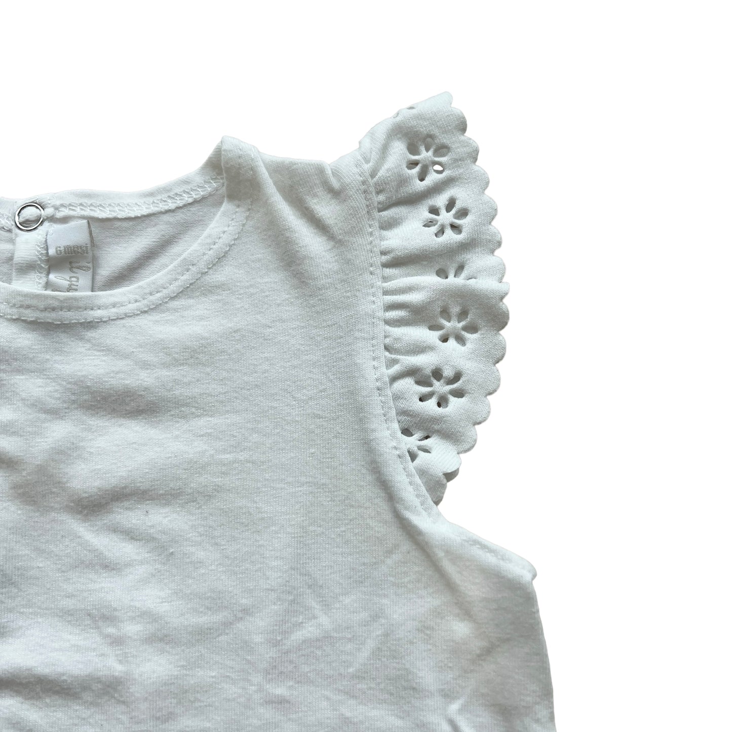 Completo T-shirt con maniche a farfalla e leggins a righe Il Gufo - 6 mesi