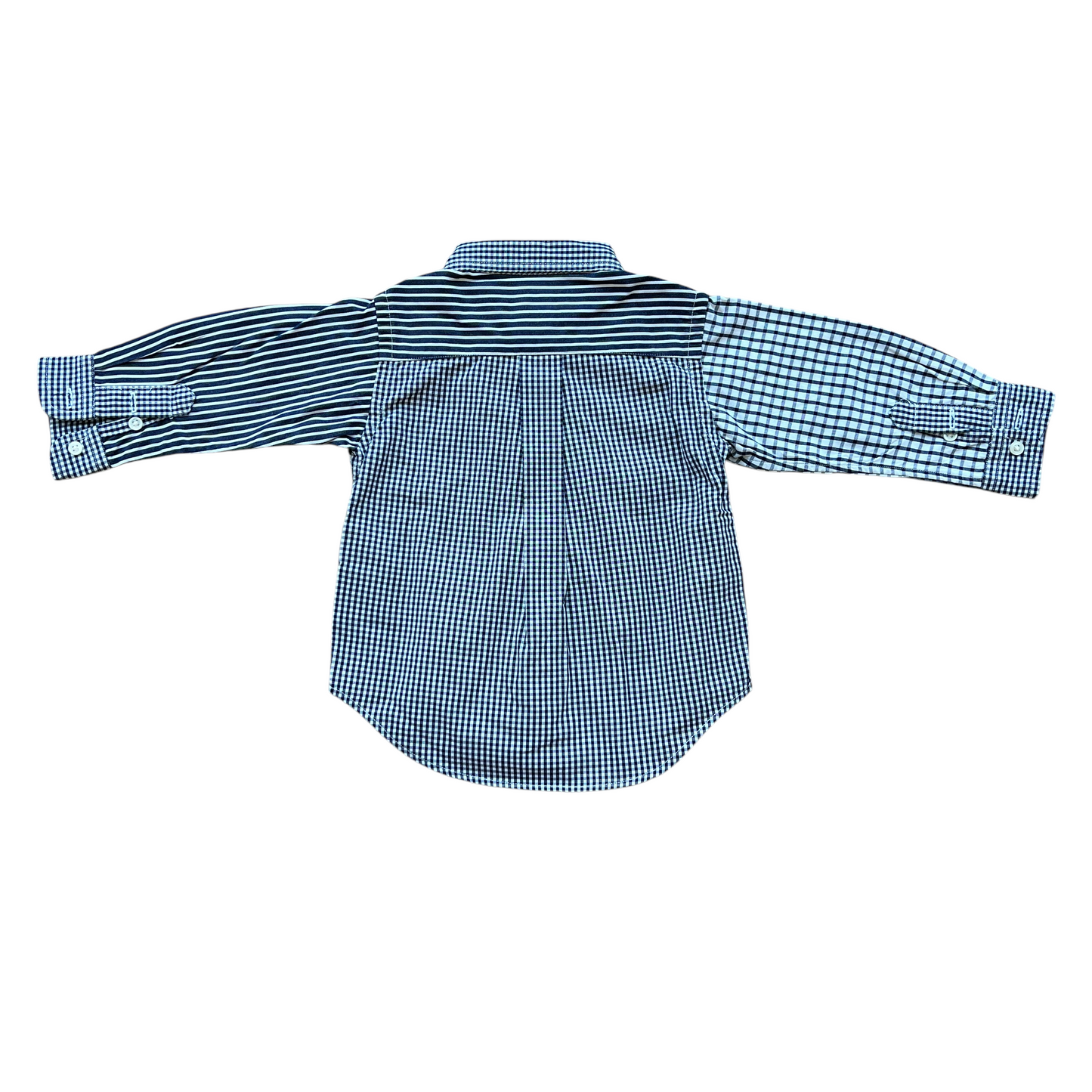 Camicia in popeline patchwork Ralph Lauren - 12 mesi