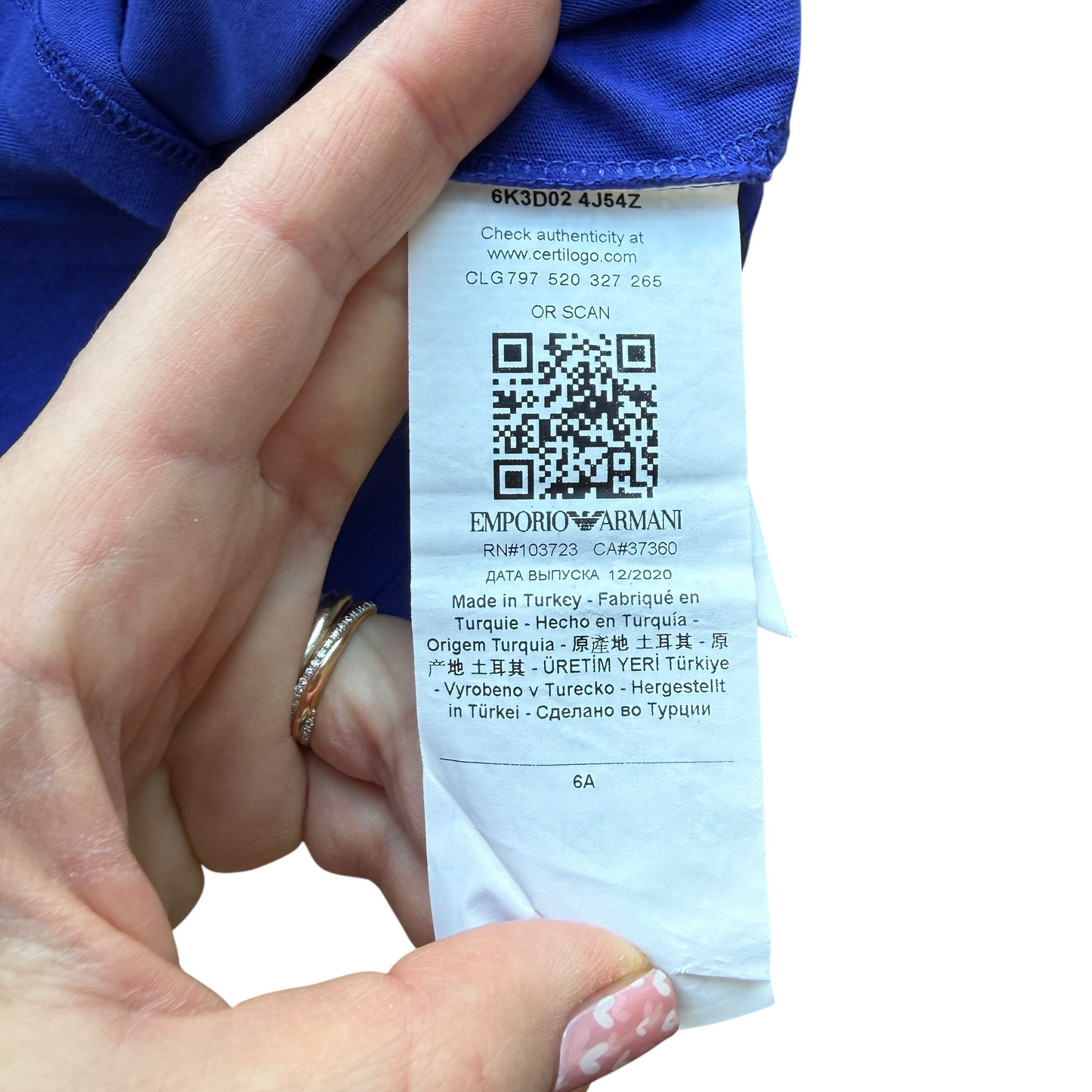 Maglia manica lunga Armani Junior - 6 anni