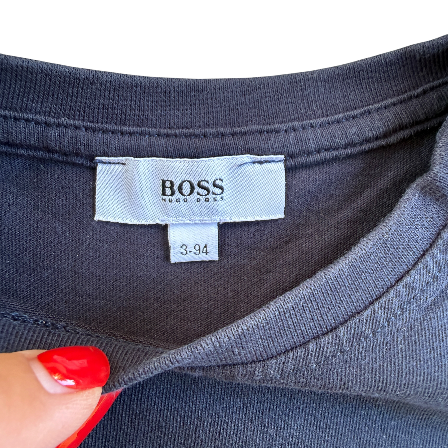 T-shirt blu notte Boss - 2/3 anni
