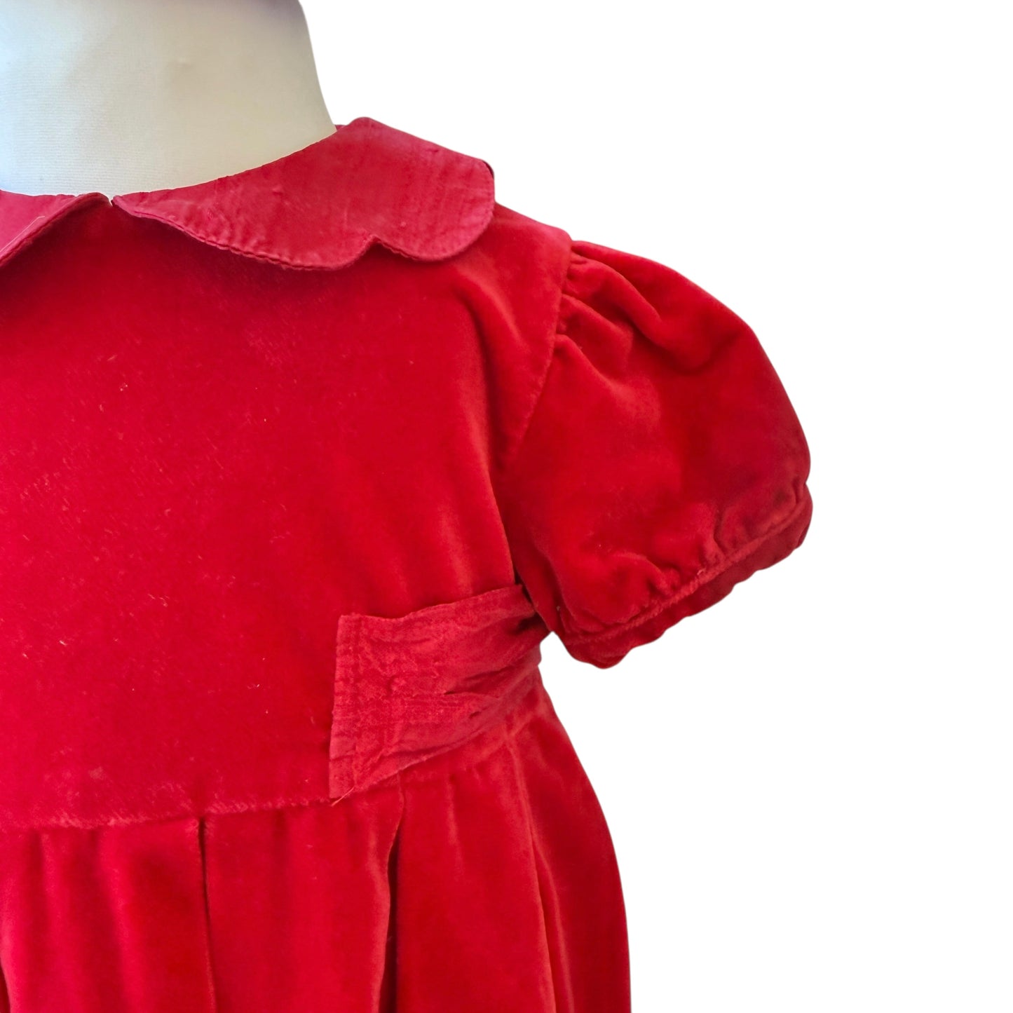 Abito velluto rosso All'isola di Burano - 12 mesi