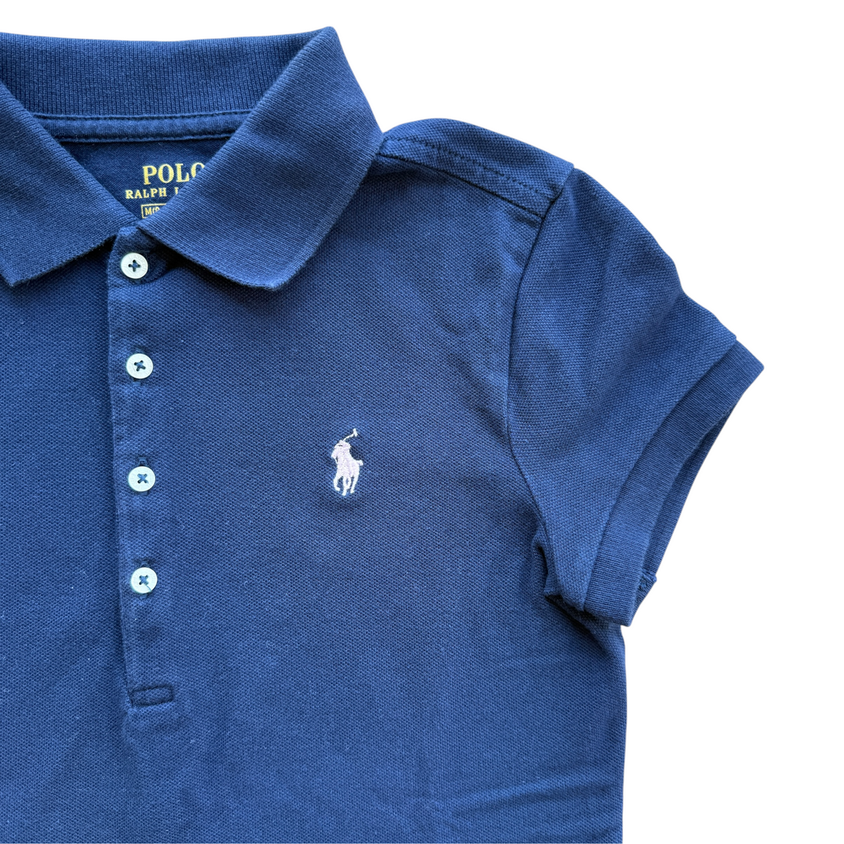 Polo manica corta slim blu Polo Ralph Lauren - 8/10 anni
