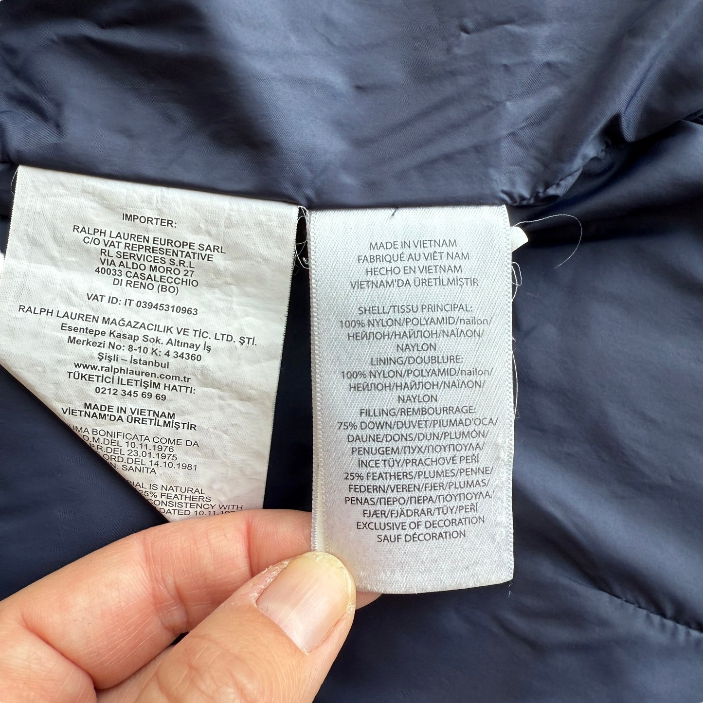 Piumino lungo Polo Ralph Lauren blu - 6 anni