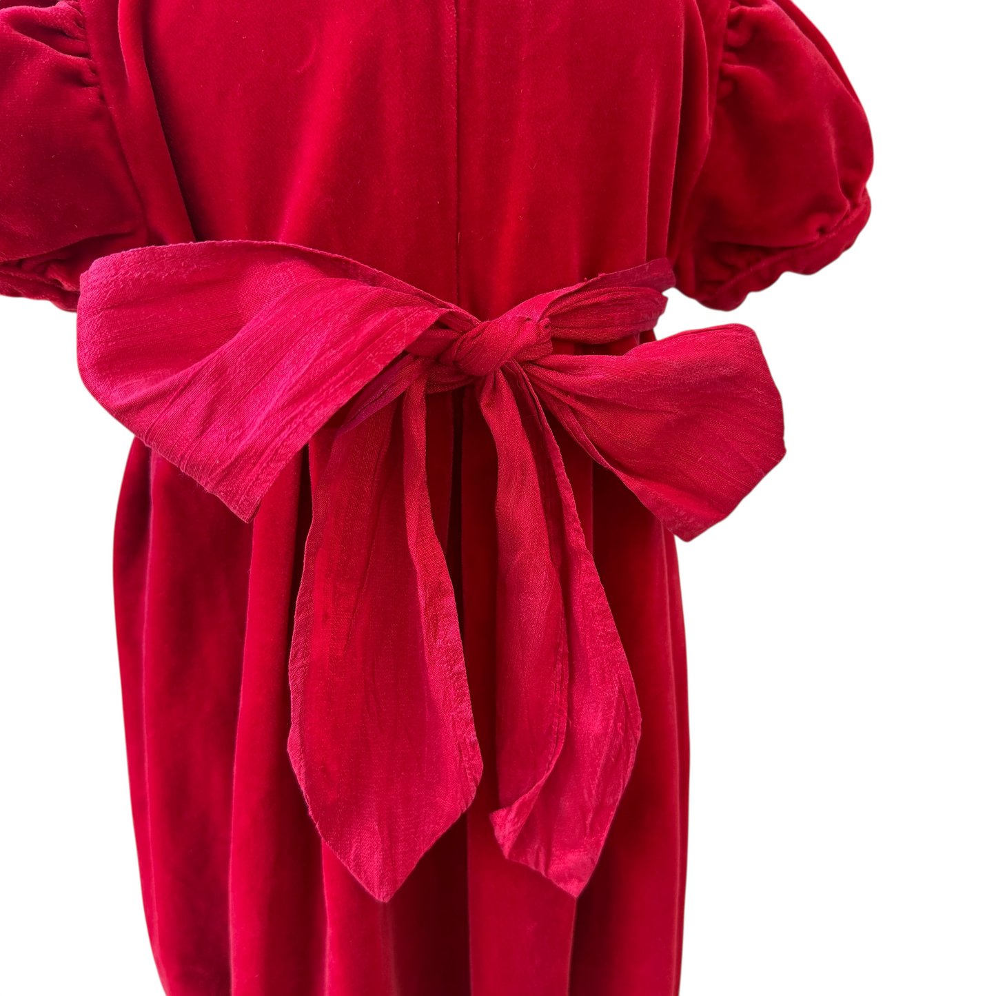 Abito velluto rosso All'isola di Burano - 12 mesi