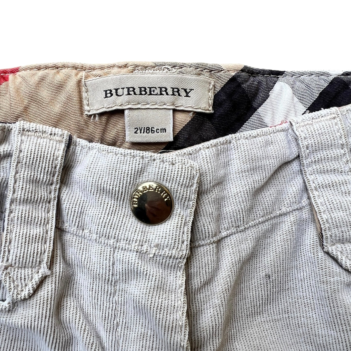 Pantaloni micro velluto Burberry - 2 anni
