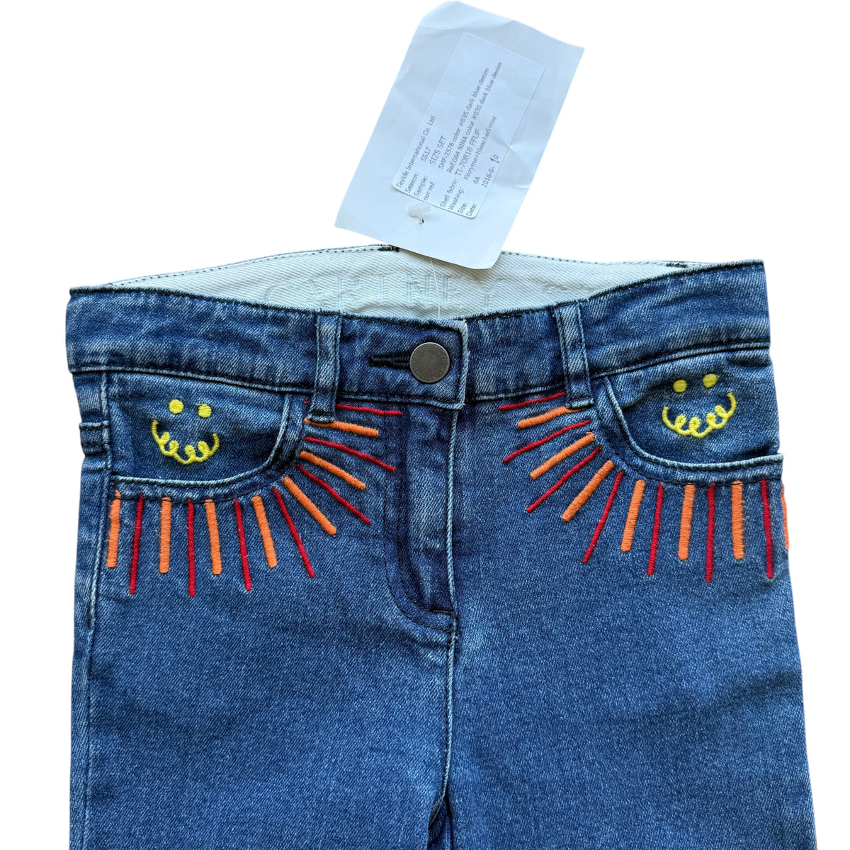 Jeans skinny ricamati Stella McCartney NUOVI - 6 anni