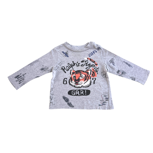 T-shirt manica lunga tigre Ralph Lauren - 12 mesi