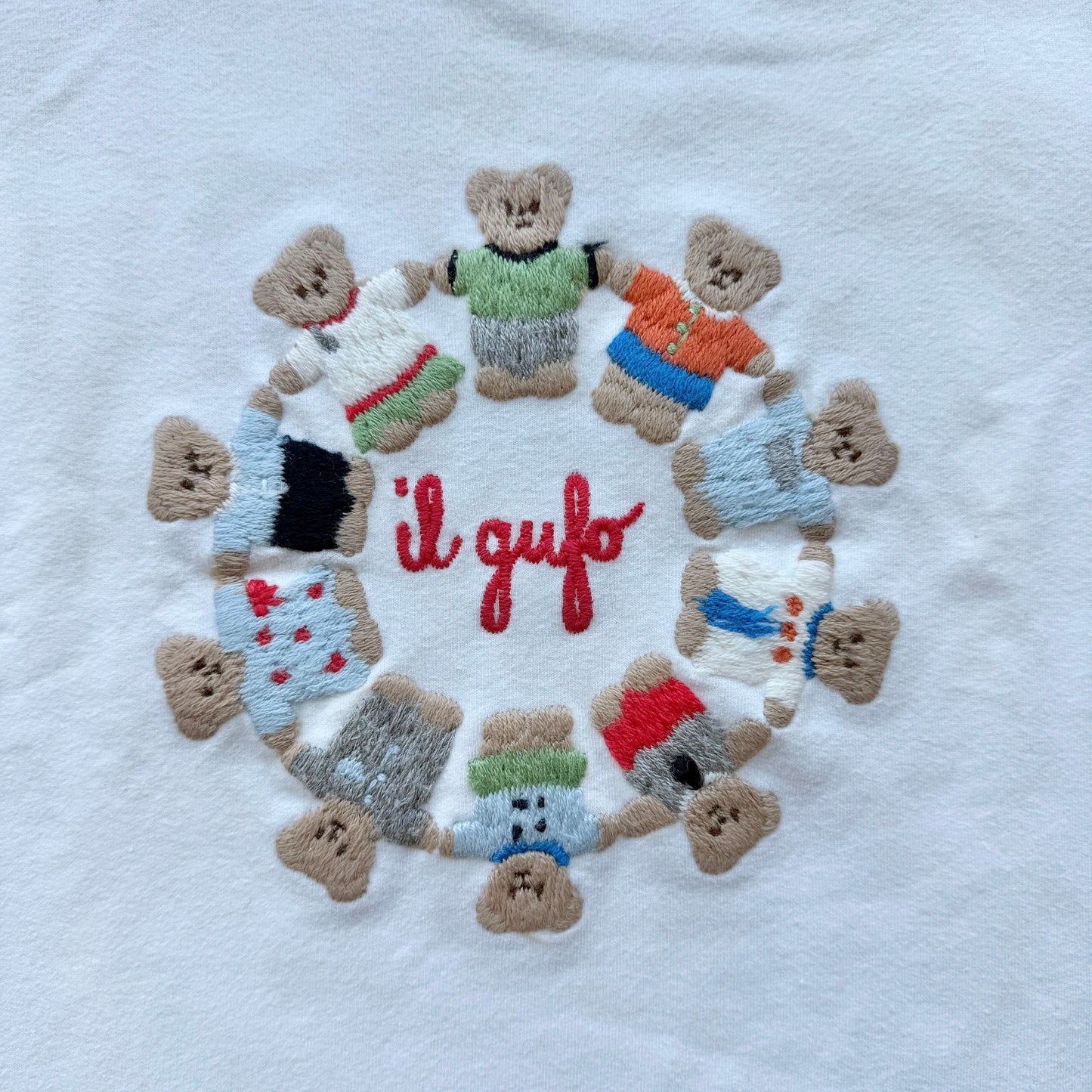 Felpa girocollo ricamata Il Gufo - 2/3 anni