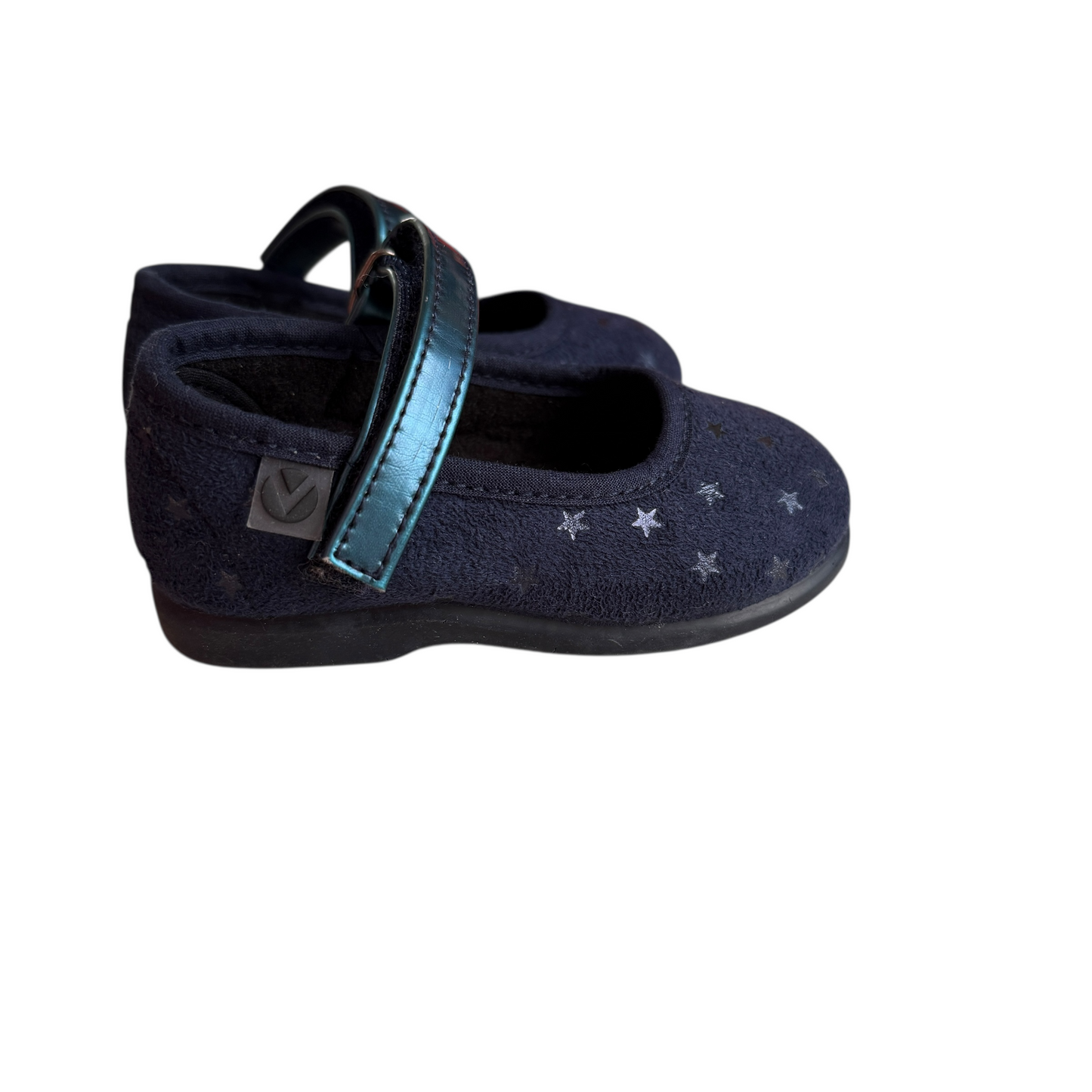 Ballerine Mary Jane velluto blu con stelline e vernice Victoria - numero 20