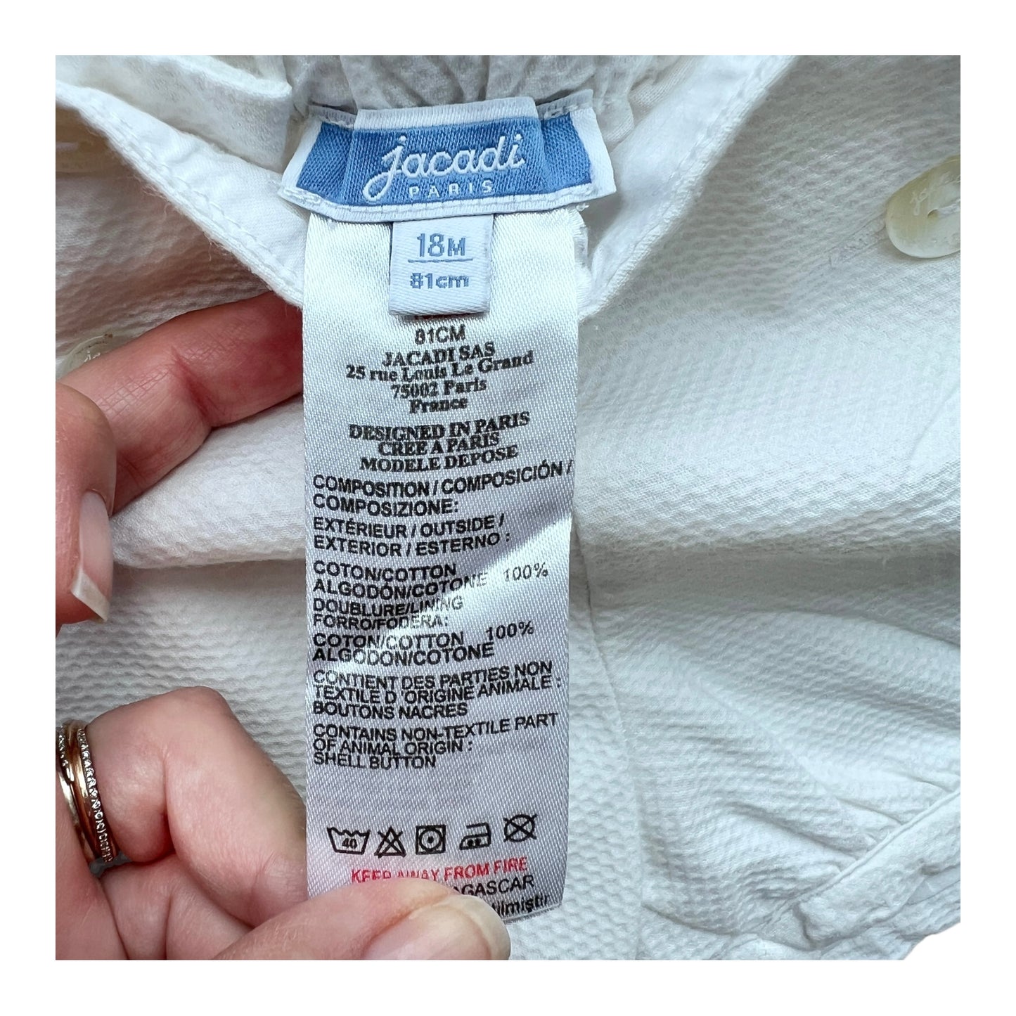 Pantaloncini coulotte bianchi Jacadi - 18 mesi