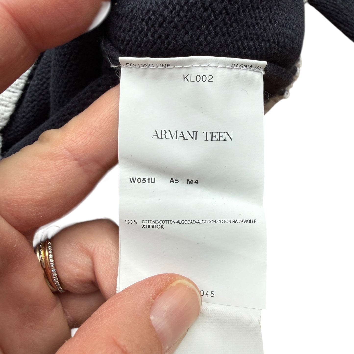 Cardigan full zip collo alto Armani - 10 anni