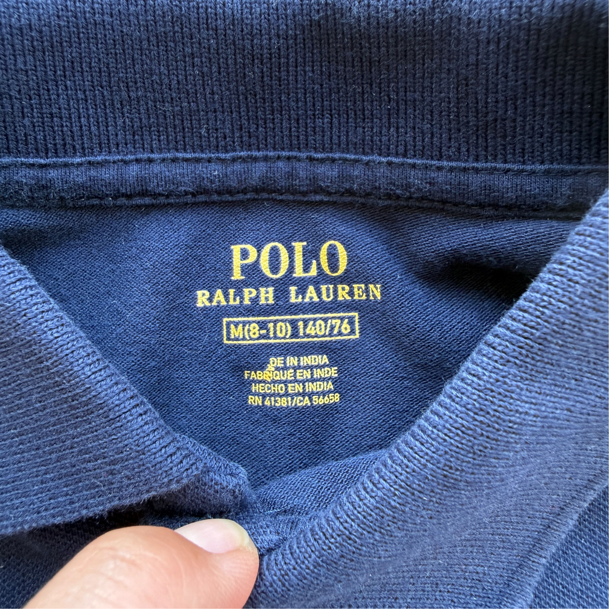 Polo manica corta slim blu Polo Ralph Lauren - 8/10 anni