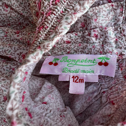 Blusa liberty con smock fatto a mano Bonpoint - 12 mesi