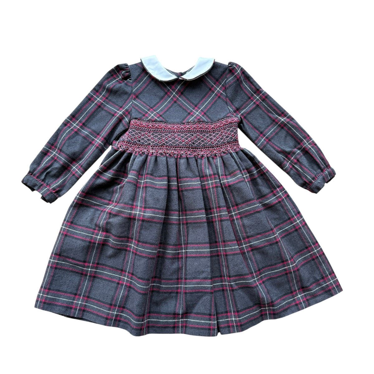 Abito misto lana con smock Malvi&co - 4 anni