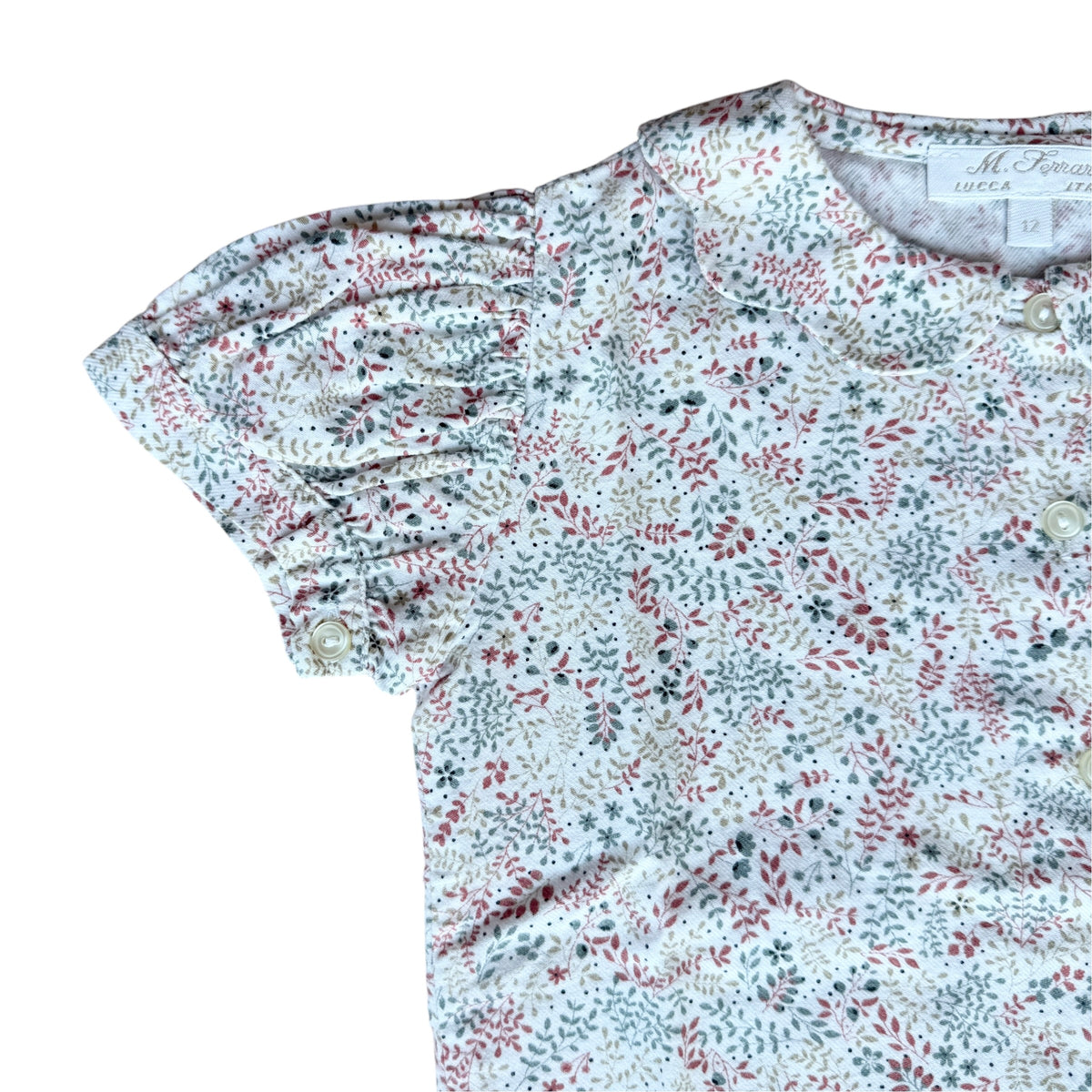 Camicia manica corta cotone liberty Mariella Ferrari - 12 mesi