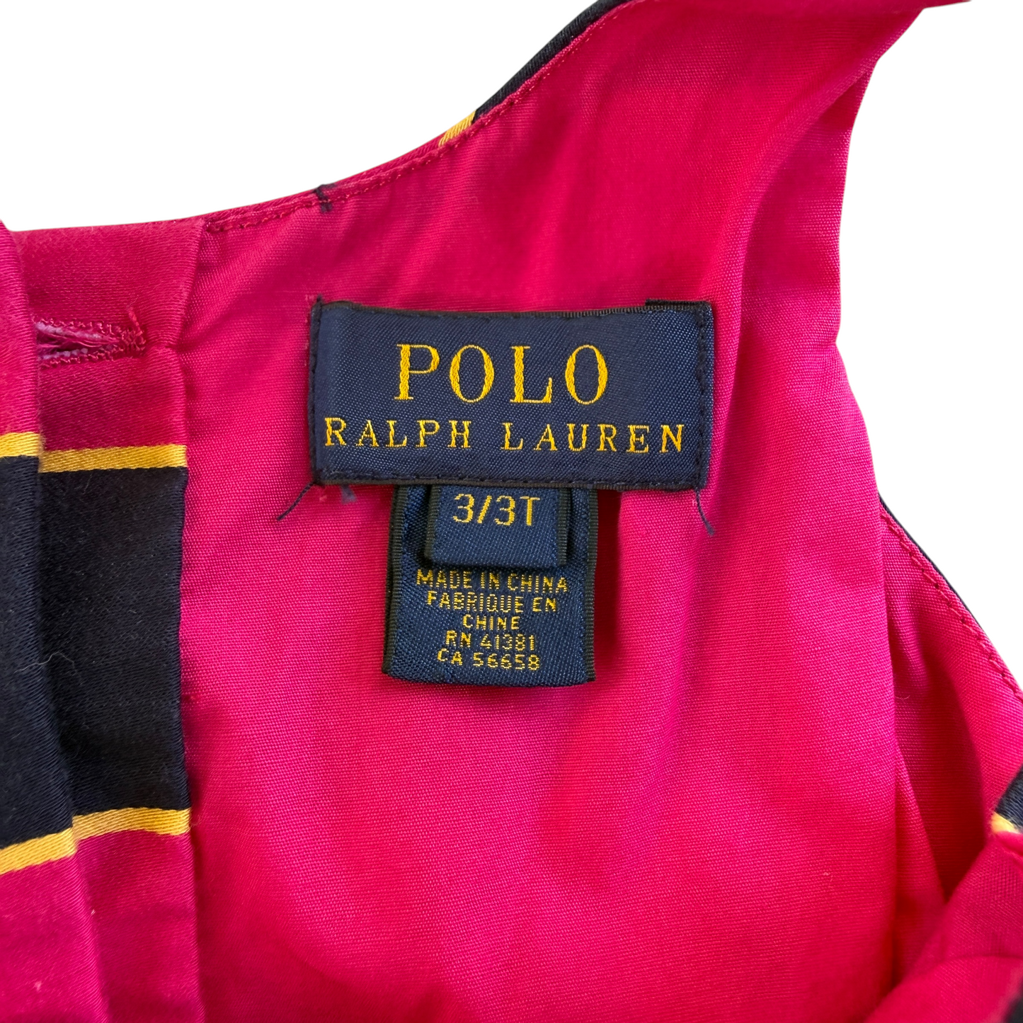 Abito righe con cintura Polo Ralph Lauren - 3 anni