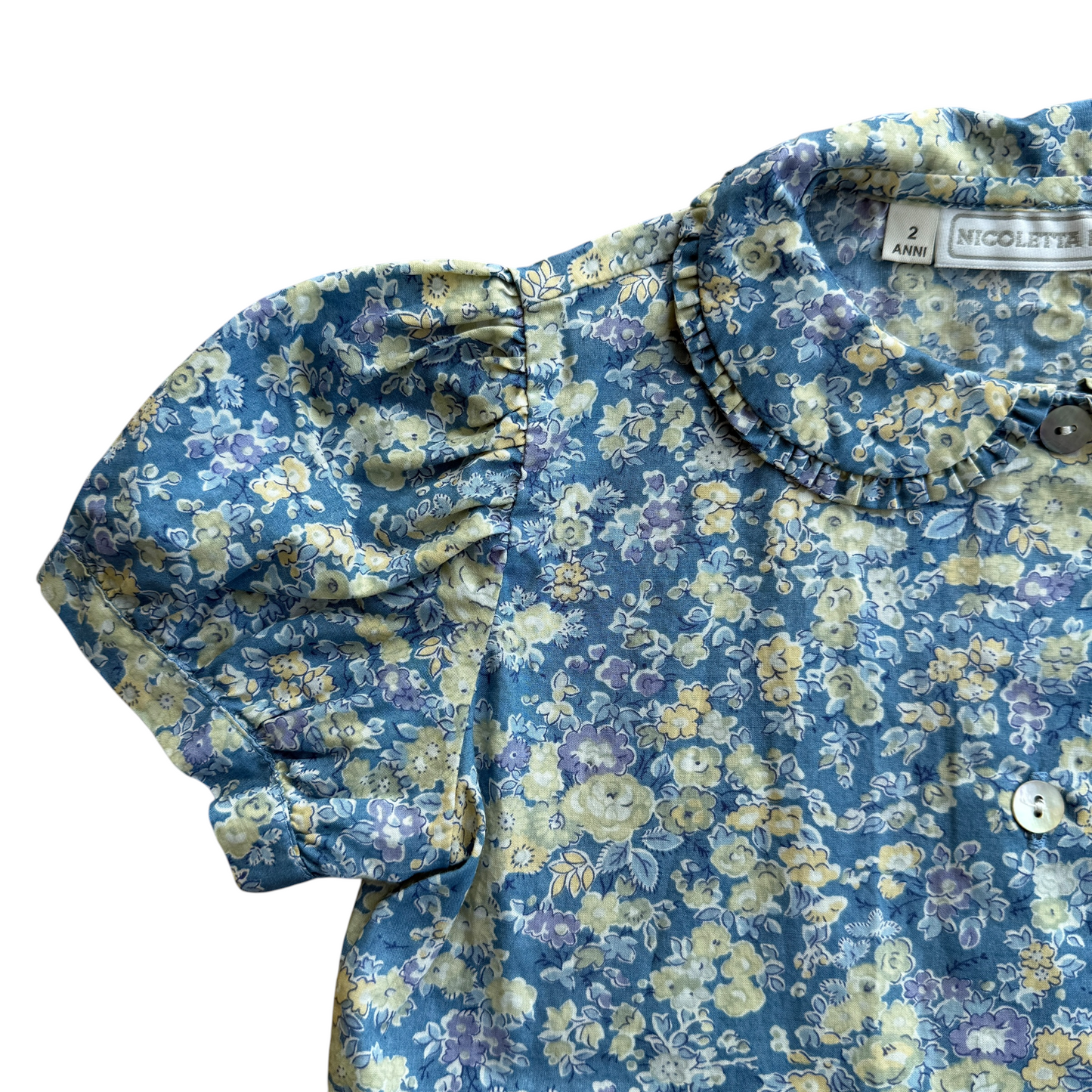 Camicia manica corta liberty Nicoletta Fanna - 2 anni