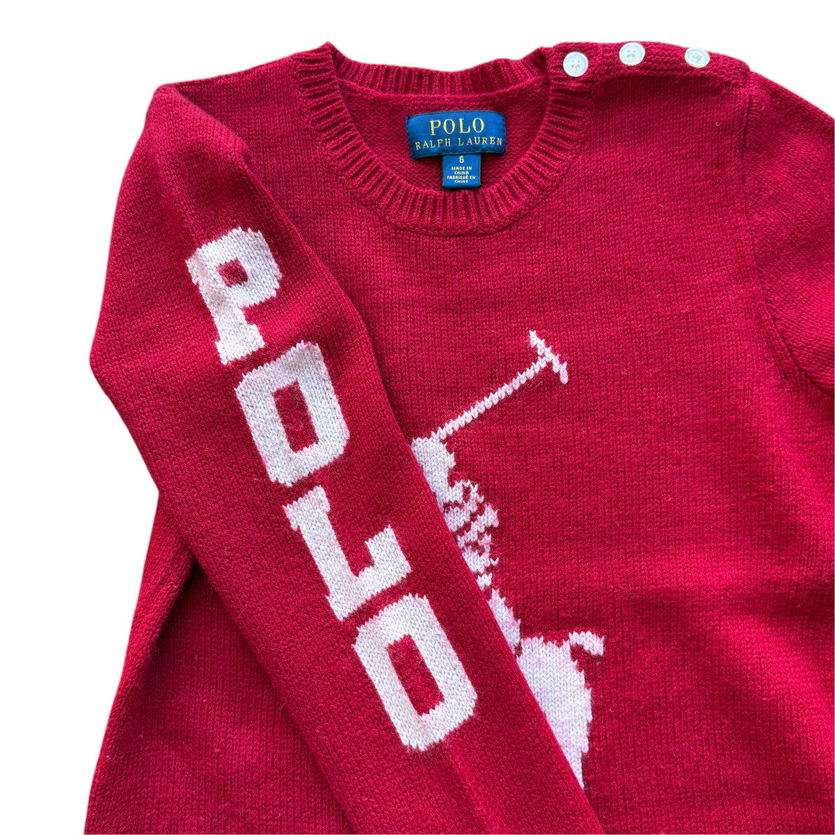 Maglione rosso Polo Ralph Lauren - 6 anni