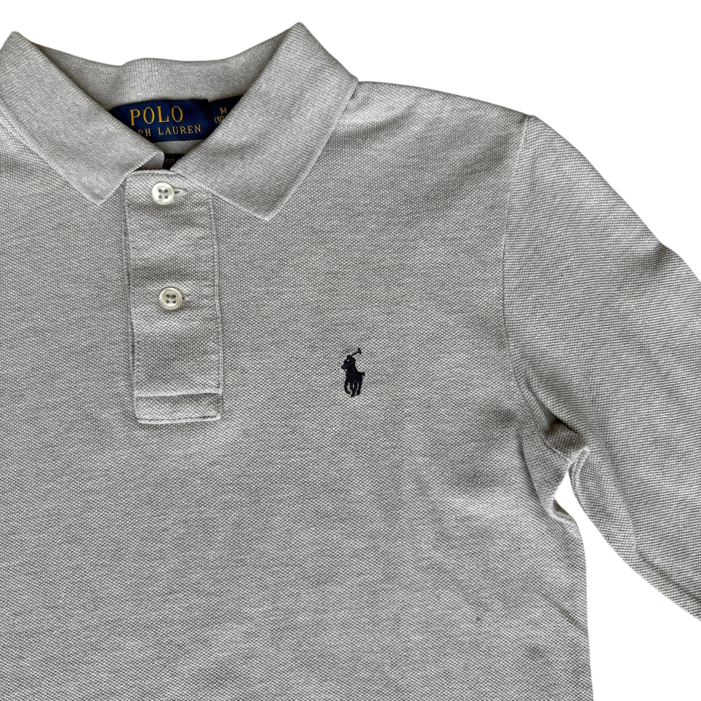 Polo grigio melange manica lunga Polo Ralph Lauren - 10/12 anni