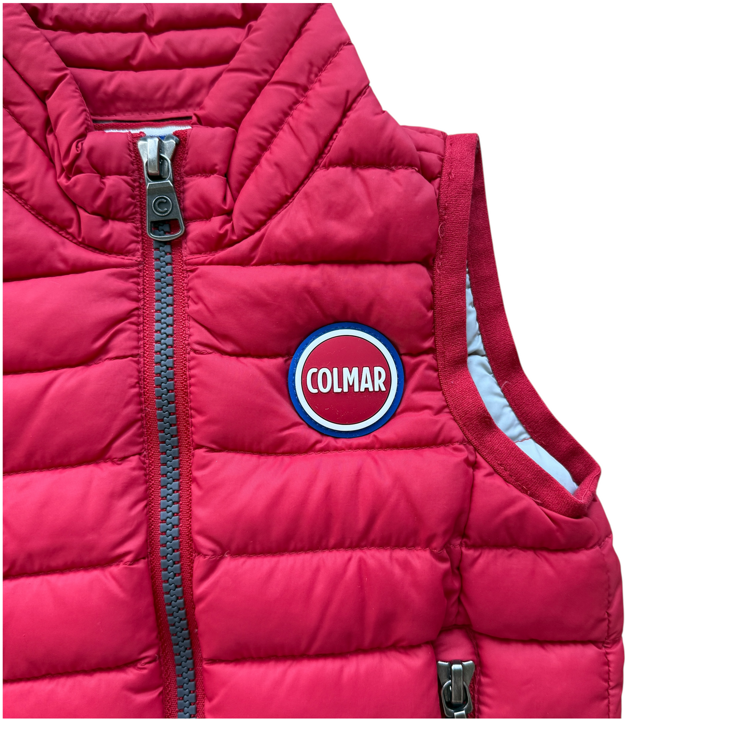 Piumino smanicato rosso Colmar - 9 mesi