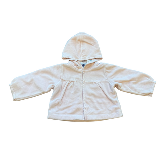 Cardigan velluto con cappuccio Petit Bateau - 12 mesi