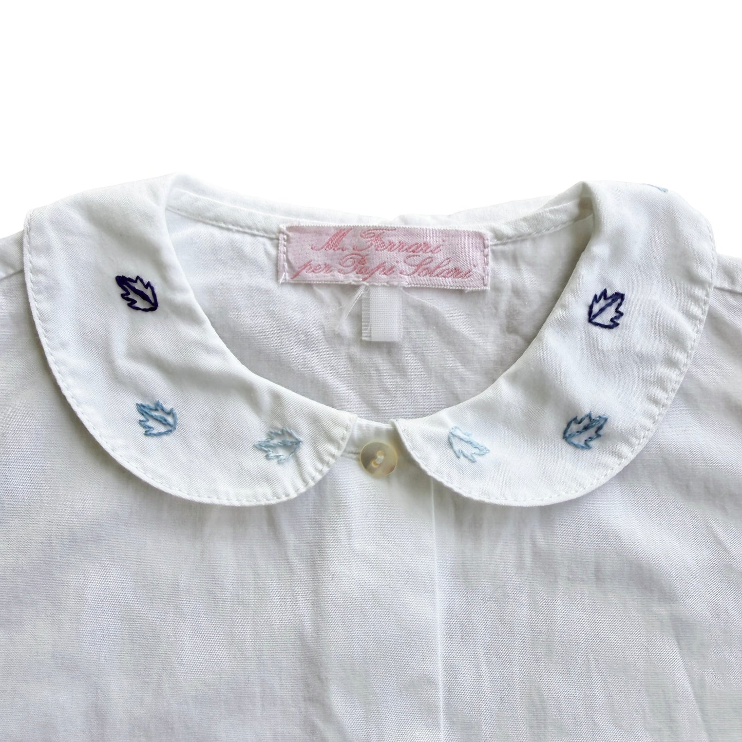 Camicia manica corta ricamata Mariella Ferrari per Pupi Solari - 12 mesi