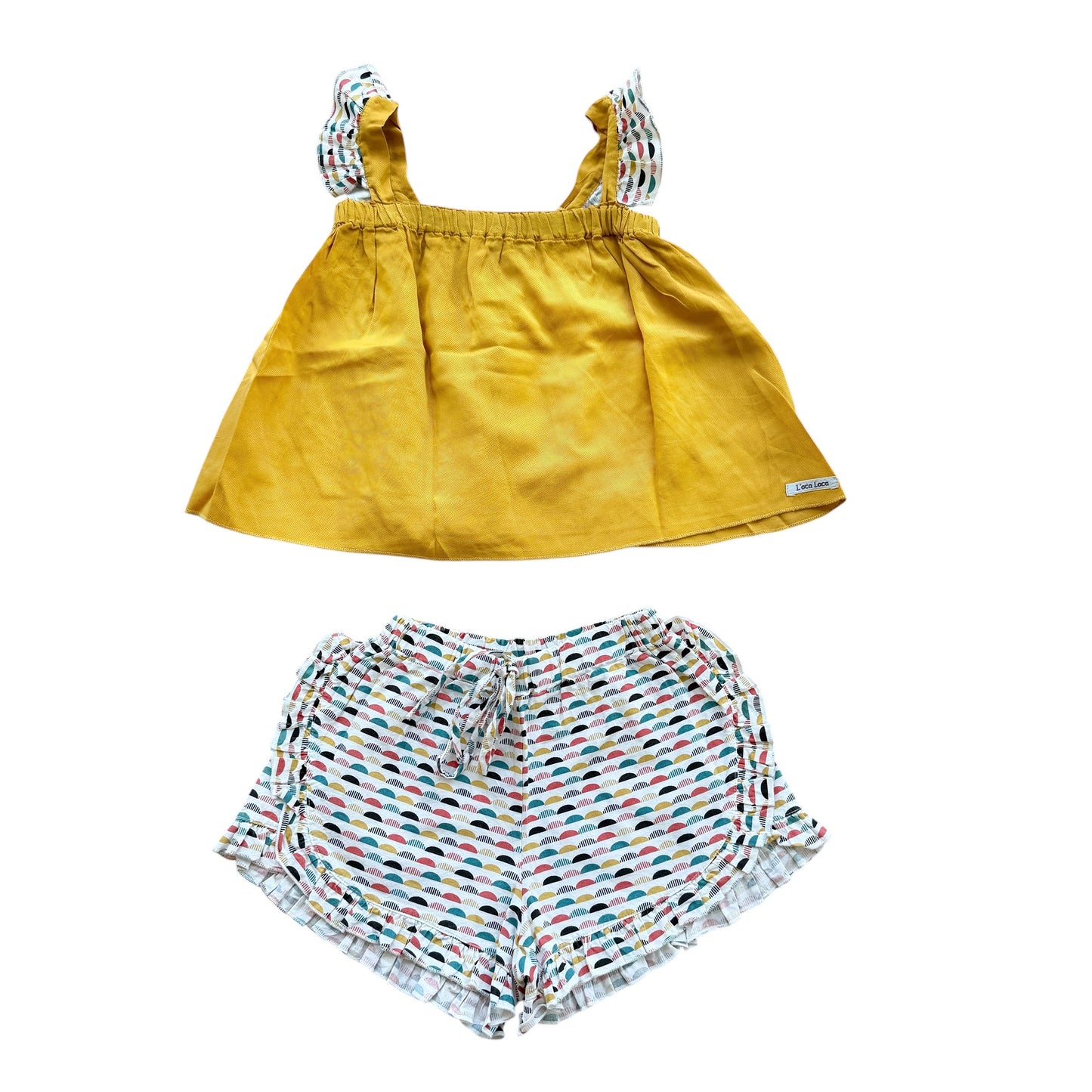 Completo cotone estivo sartoriale L'Oca loca - 6 anni
