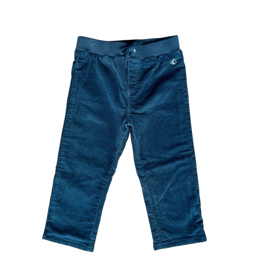 Pantaloni velluto a coste verdone Petit Bateau - 24 mesi