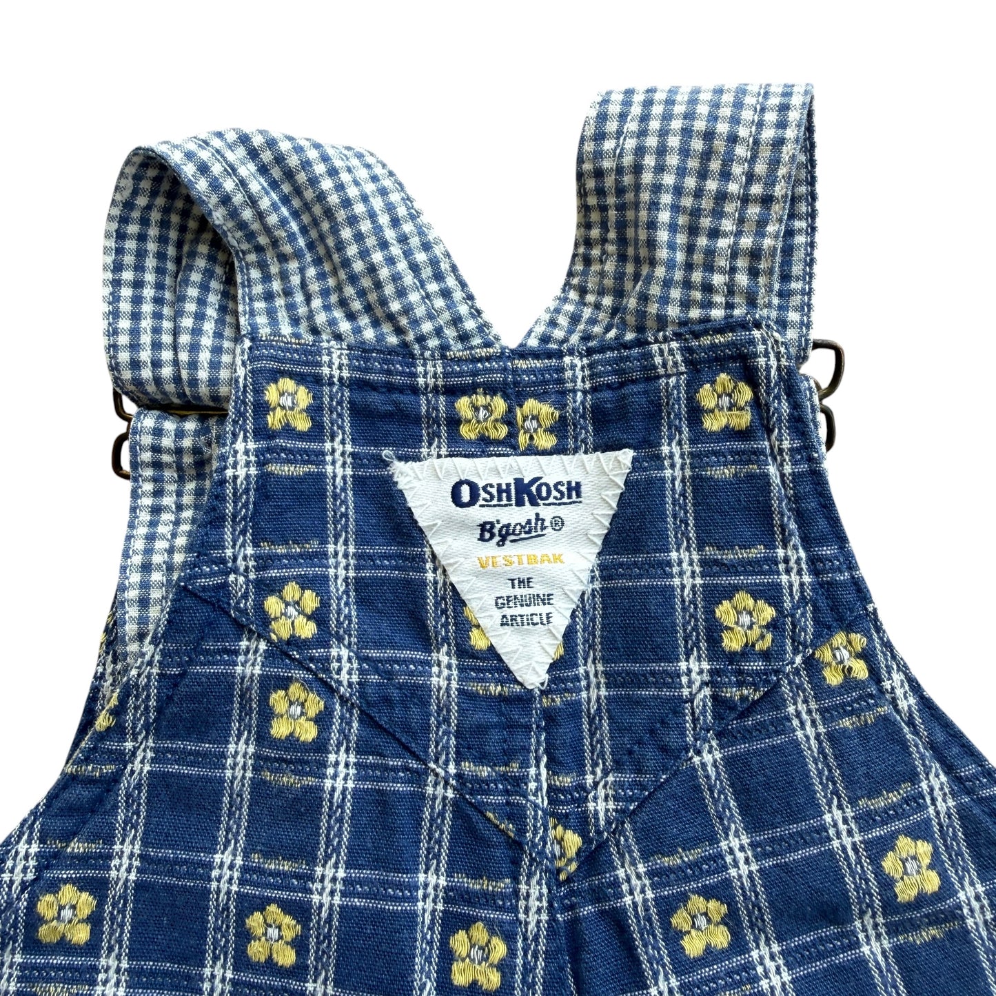 Salopette Corta Jacquard Fiori OshKosh - 9/12 Mesi