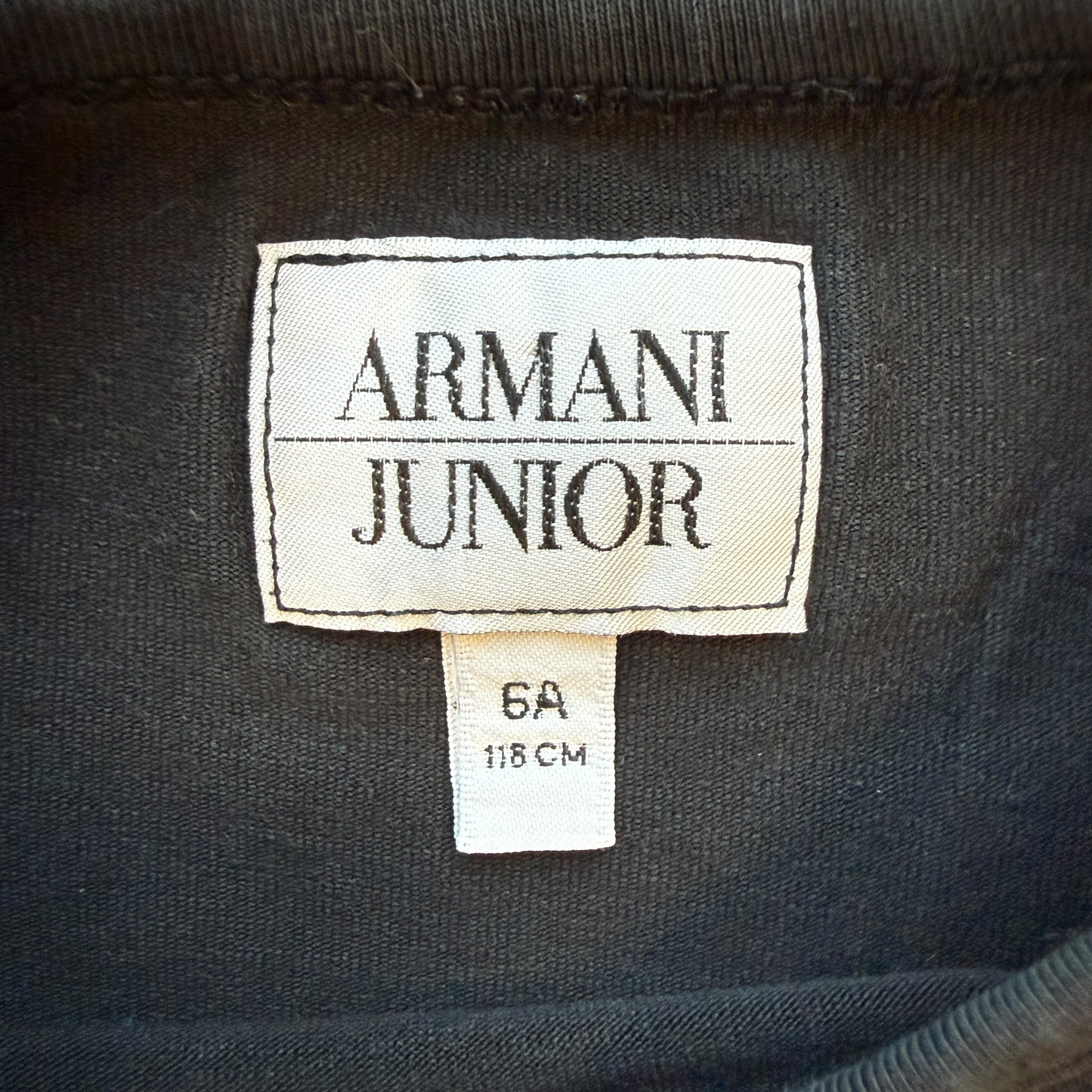 Maglia manica lunga nera Armani Junior - 6 anni